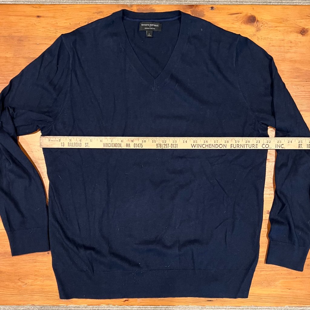 Banana Republic V-Neck Sweater Blue - Large